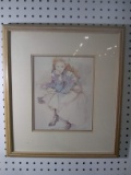 Framed Watercolor-What A Lady Ponders