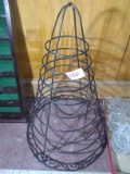 Metal Cone Shaped Hanging Basket