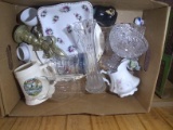 Assorted Glassware, Porcelain Pitcher, Mug