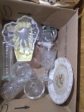 Assorted Glassware, Heart Bowl, ABC Plate