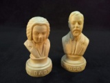 Bach and Debussy Hard Plastic Busts