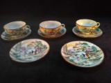 Collection 4 Oriental Decorated Cups and Saucers