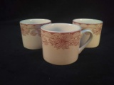 Collection 3 Staffordshire Engravings Yuletide Mugs
