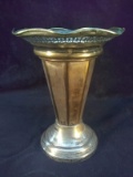 Vintage Silver Plate Reticulated Edge Vase by Moreware