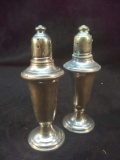 Pair Empire Pewter Salt and Pepper Shakers