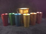 Collection Anodized Colored Aluminum Tumblers with Pitcher