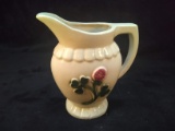 Vintage Ceramic Pitcher with Cloverleaf Motif
