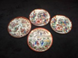 Collection 4 Oriental Decorated Saucers