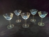 Collection 5 Etched Crystal Stems