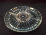 Vintage Glass Divided Serving Tray