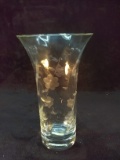 Vintage Glass Etched Vase
