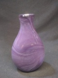 Studio Art Glass Hand Blown Lilac Vase