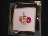 Framed Contemporary Art-Perfume Bottle-NEW