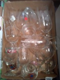 Assorted Clear Glassware & Stems
