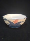 Contemporary Porcelain Oriental Decorated Bowl Signed By Artist