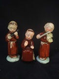 Collection 3 Vintage Porcelain Monk Musical Children