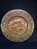 Vintage Raised Copper and Metal Wall Plaque