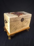 Decorative Footed Wooden Storage Case