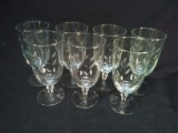 Collection 7 Vintage Etched Stems