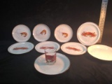 Contemporary Stoneware Seafood Dish Set (21 pcs)