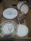 Assorted China- Corelle Ware & Stems