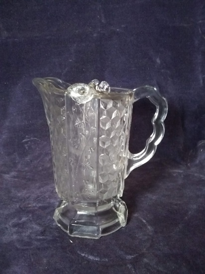 Early EAPG and Pressed Pitcher with Hinged Lid