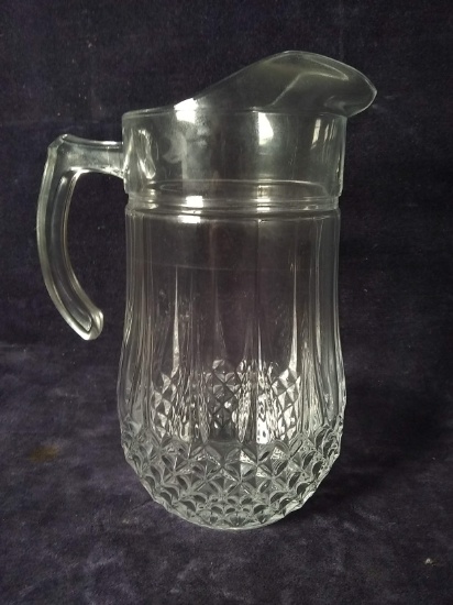 Contemporary Glass Waffle Pitcher