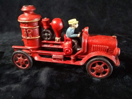 Cast Iron Toy -Firehouse Pumper Truck