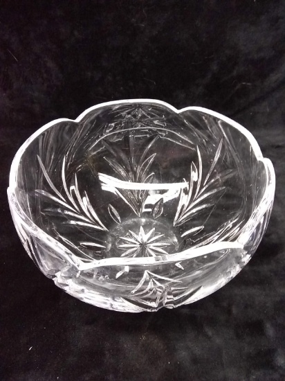 Lead Crystal Bowl signed Miller Rogaska