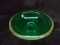Antique Green Depression Vaseline Rolled Edge Bowl