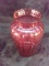 Antique Fenton Cranberry Ribbed Vase