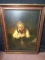 Vintage Framed Print on Board-Girl with Broom-Rembrandt