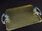 Brass and Silver Plated Handle Tray