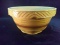 Antique USA Pottery Mixing Bowl-Brown Stripe