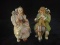 Pair Vintage Porcelain Figures-Man and Lady Sitting
