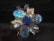 Antique Brooch-Blue Rhinestone