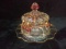 Antique Cherry Blossom Covered Butter Dish
