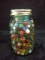 Vintage #6 Ball Jar with Marbles