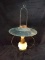 Early Antique Milk Glass Hanging  Room Oil Lamp