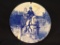 Antique Blue Delft Charger -The Carriage Ride