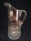 Antique Etched and Bottom Ribbed Pitcher