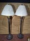 Pair  Contemporary Metal Sofa Table Lamps