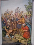 Turn of the Century Print on Canvas -Biblical Scene by Schaar & Dathe