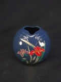 Contemporary Hand painted Vase with Oriental Motif