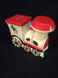 Vintage Ceramic Santa Train Bank