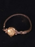 Antique Lady Hamilton Watch with Rhinestones and Stretch Band