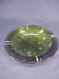 Mid Century Modern Forest Green Ashtray