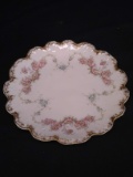Hand painted Scalloped Rimmed Plate-France