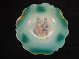 Antique Porcelain Victorian Portrait Bowl