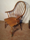 Antique Oak Spindle Back Armchair
